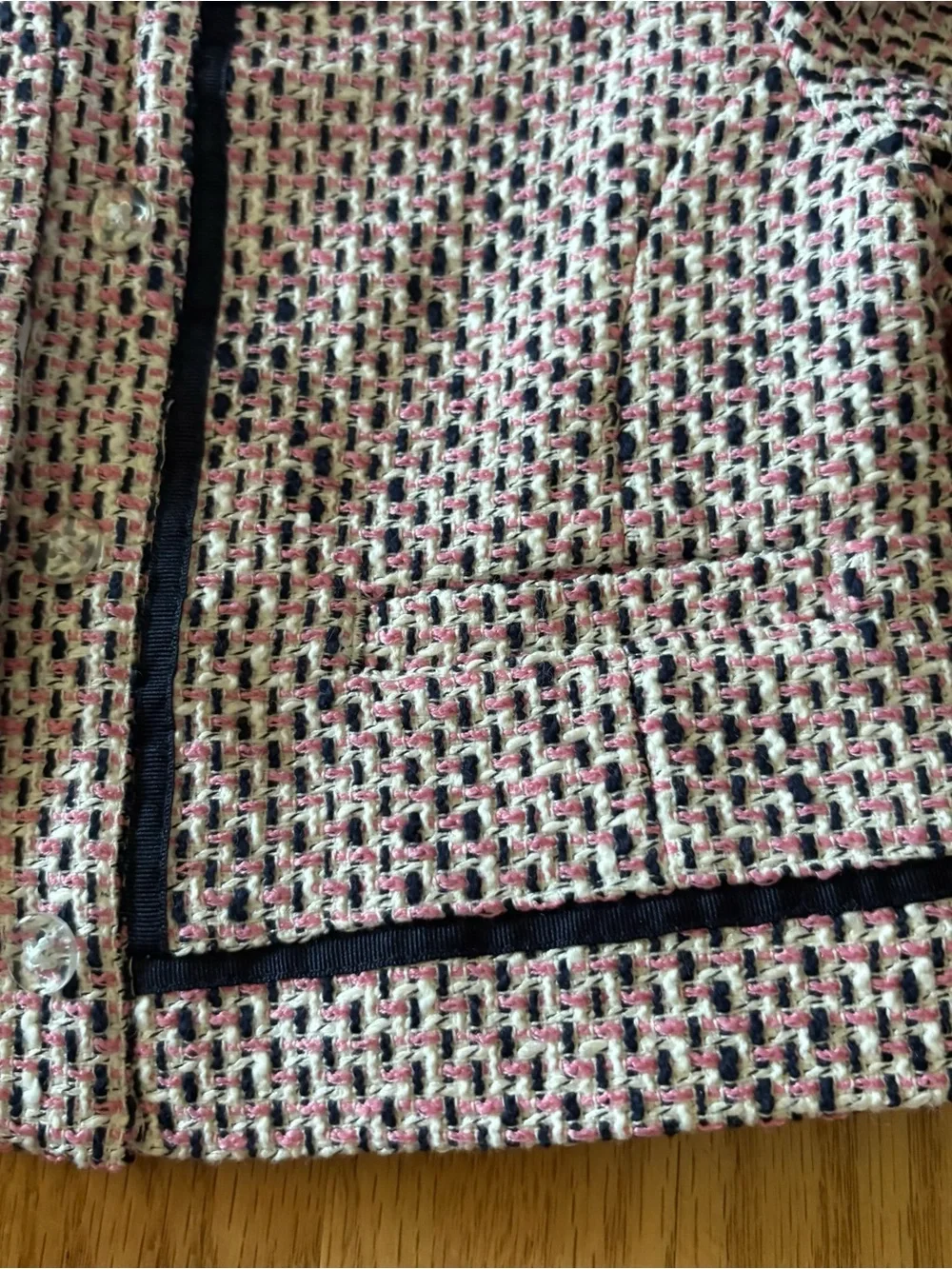 Janie & Jack Boucle Tweed Jacket Blazer Red Black White